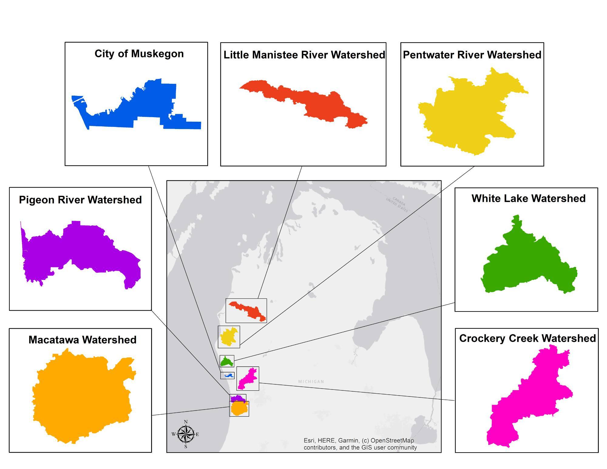 Map of Social Science Lab watershed surveys